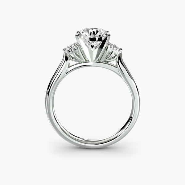 Solitaire with Cluster Shoulders 2