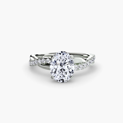 The Emerald Twist Pavé Ring