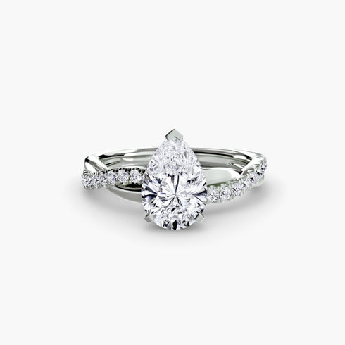 The Emerald Twist Pavé Ring