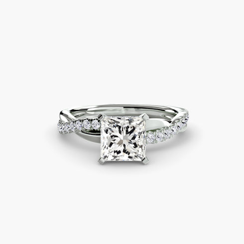 The Emerald Twist Pavé Ring