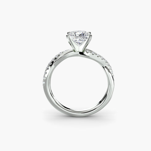 The Emerald Twist Pavé Ring