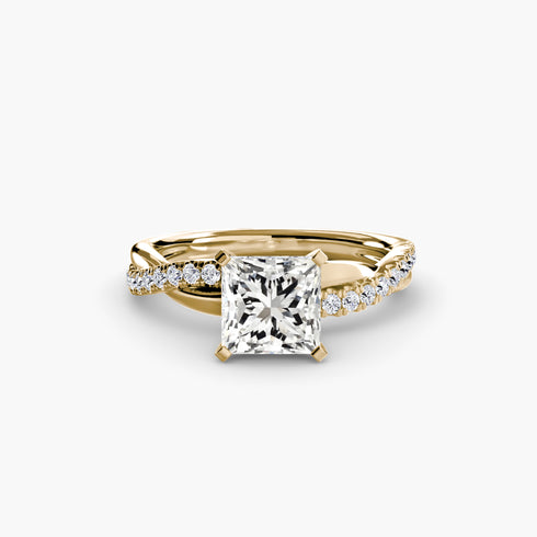 The Emerald Twist Pavé Ring