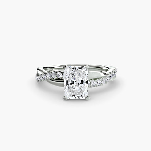 The Emerald Twist Pavé Ring