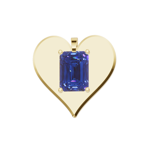 JGSI Certified 2.510 Cts Natural Ceylon Blue Sapphire NO HEAT Heart Shaped pendant