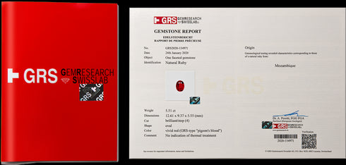 オリジンレポート付きのGRS証明書を取得する(利用可能な場合)