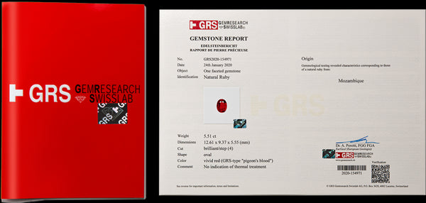 オリジンレポート付きのGRS証明書を取得する(利用可能な場合)