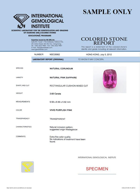 Get IGI Certificate for Natural Gemstones