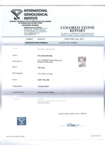 IGI Certified 1.96 Cts Natural Ceylon Yellow Sapphire